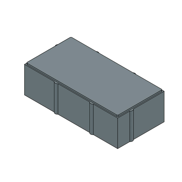 Adoquínes de cemento R6 10x20x6 cm para proyectos peatonales